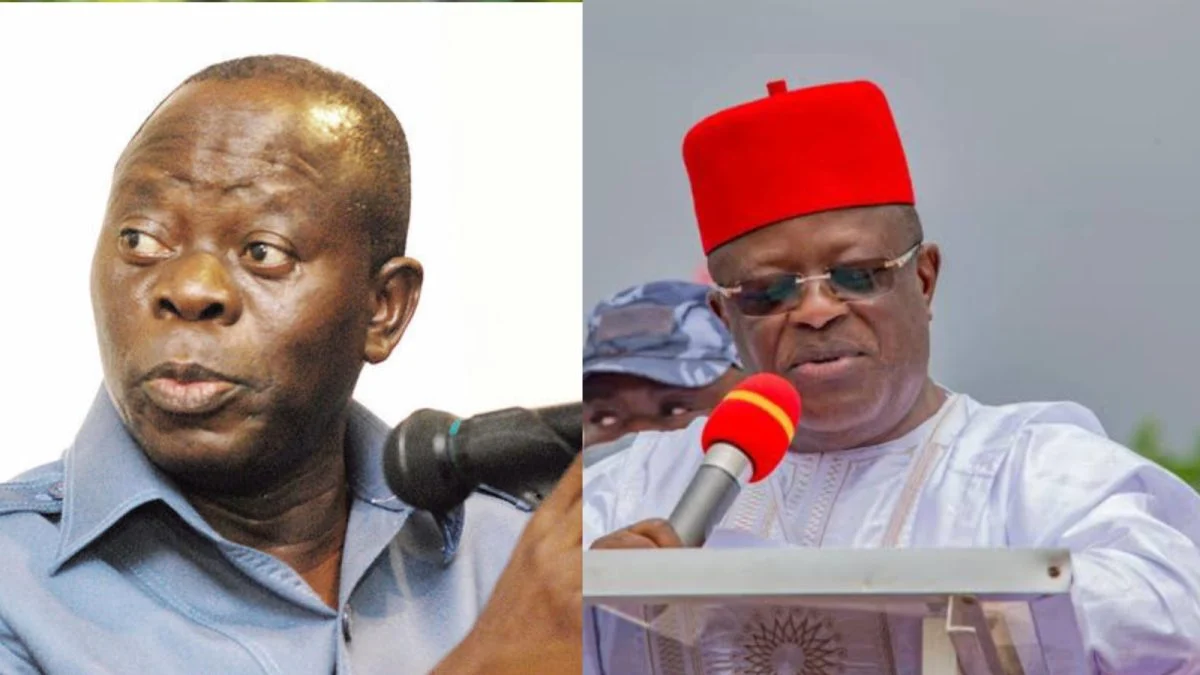 Oshiomhole Accuses Umahi of Bias in Federal Road Projects